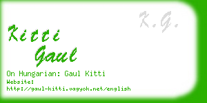 kitti gaul business card